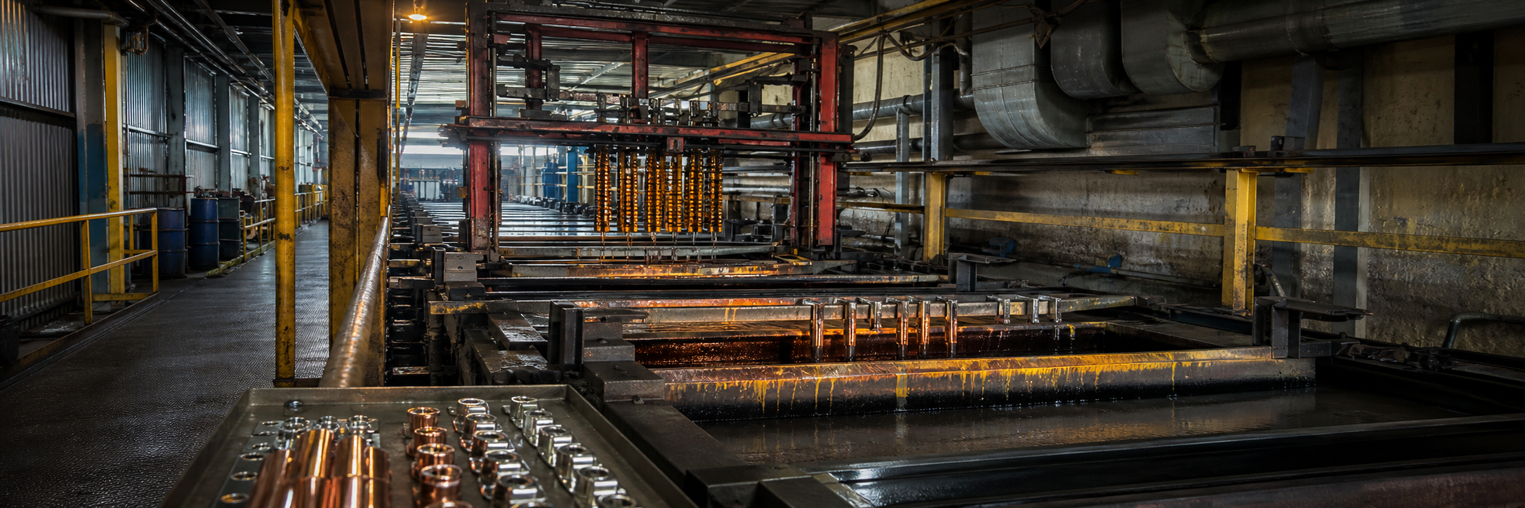 Industrial electroplating production line