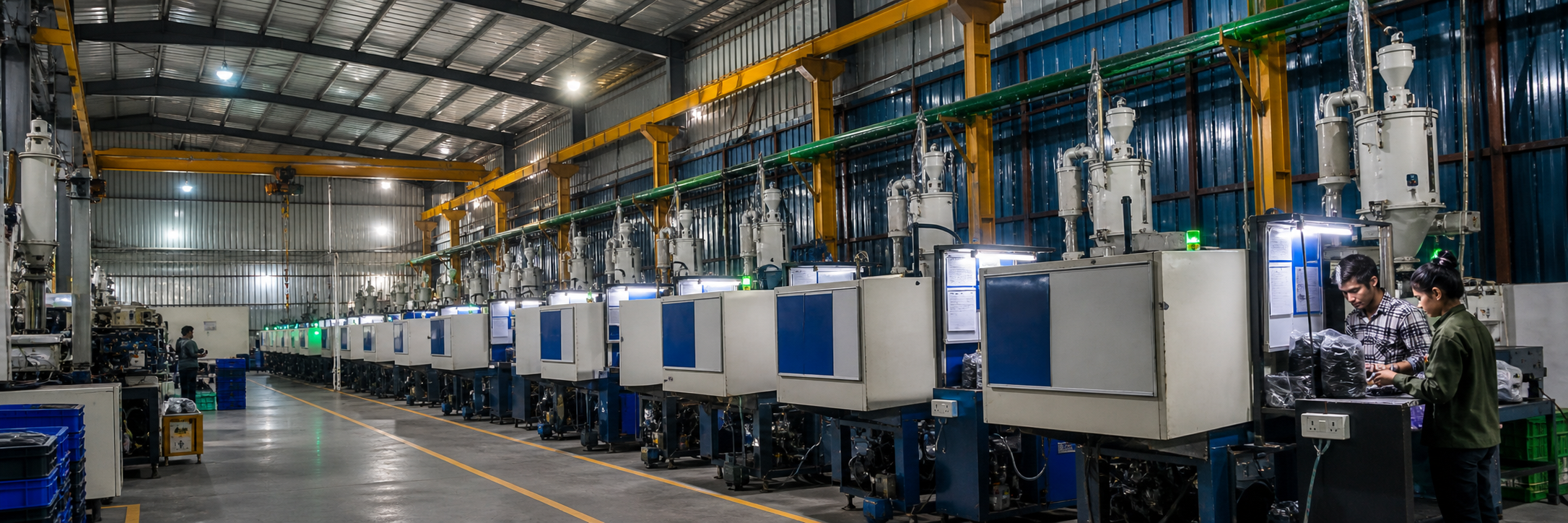 Injection-moulding manufacturing facility