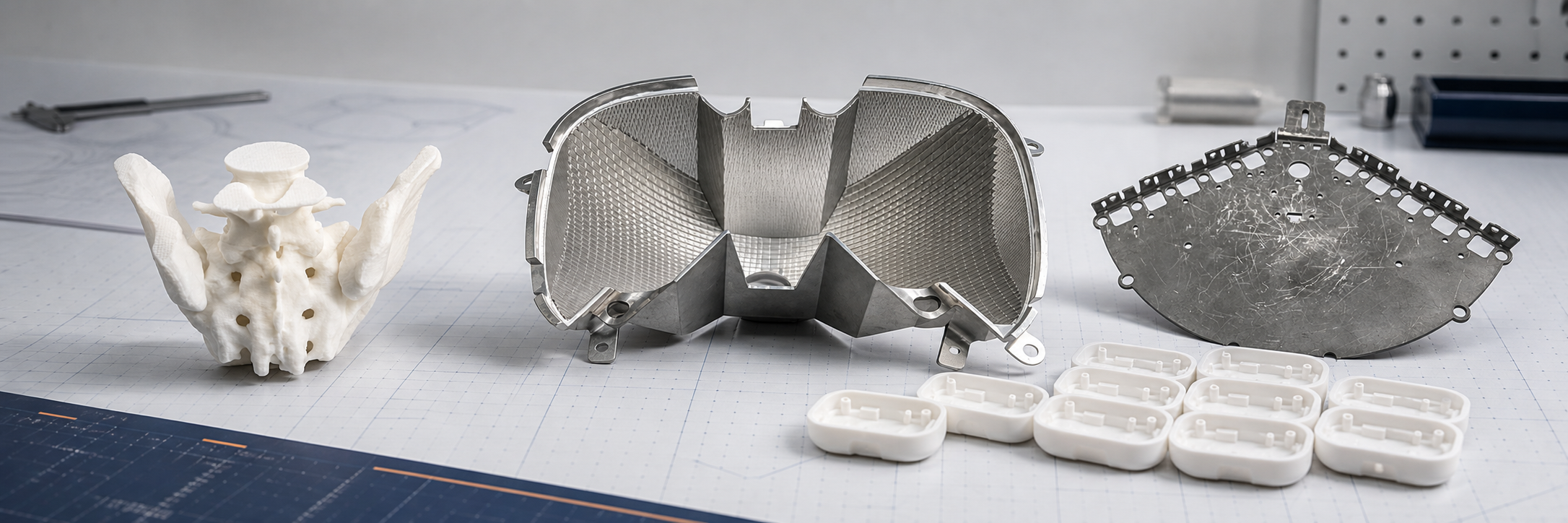 Rapid prototyping processes and sample parts